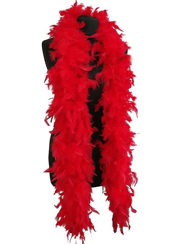 Luxury Red Feather Boa – 80g -180cm