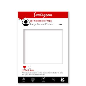 CUSTOM Xmas Ins Santagram Social Media Style Fully Printed Posing Frame 