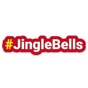 #JingleBells Trending Hashtag Oversized Xmas Photo Booth PVC Word Board Sign