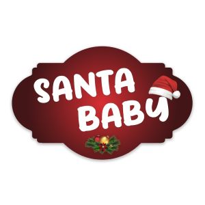 'Santa Baby' Xmas UV Printed Word Board Photo Booth Sign Prop